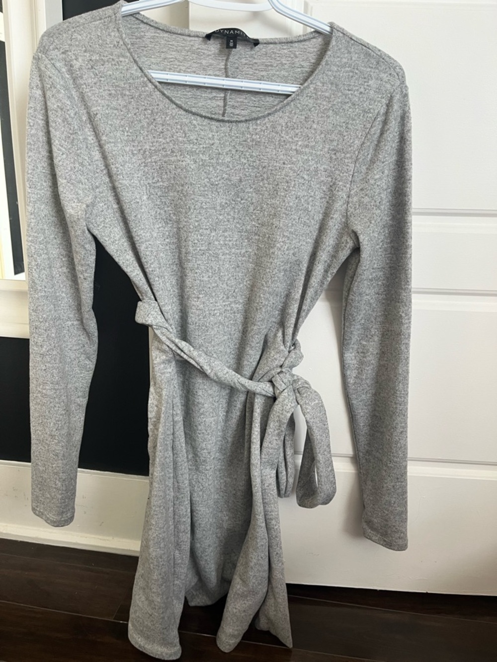 Dynamite Heather Gray Knit Scoop Neck Dress
